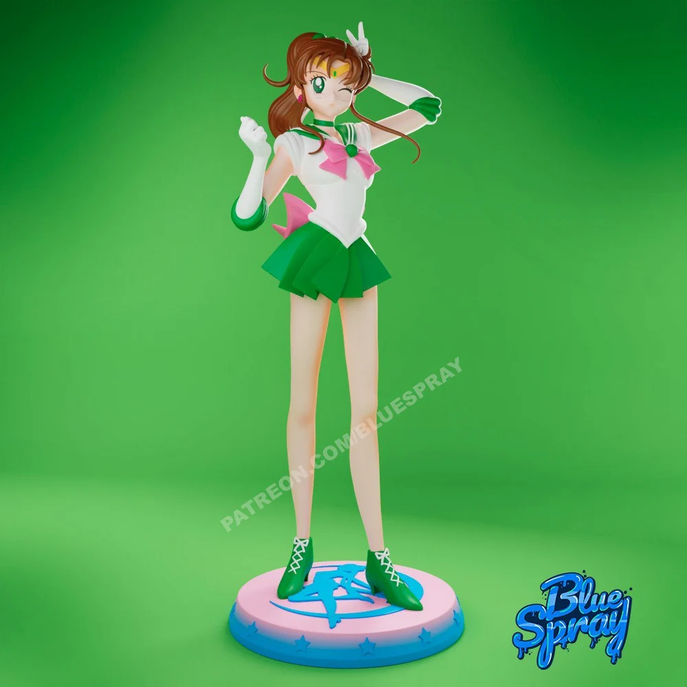 Sailor Jupiter — Sailor Moon STL render Sailor Jupiter — Sailor Moon 3D printable STL model