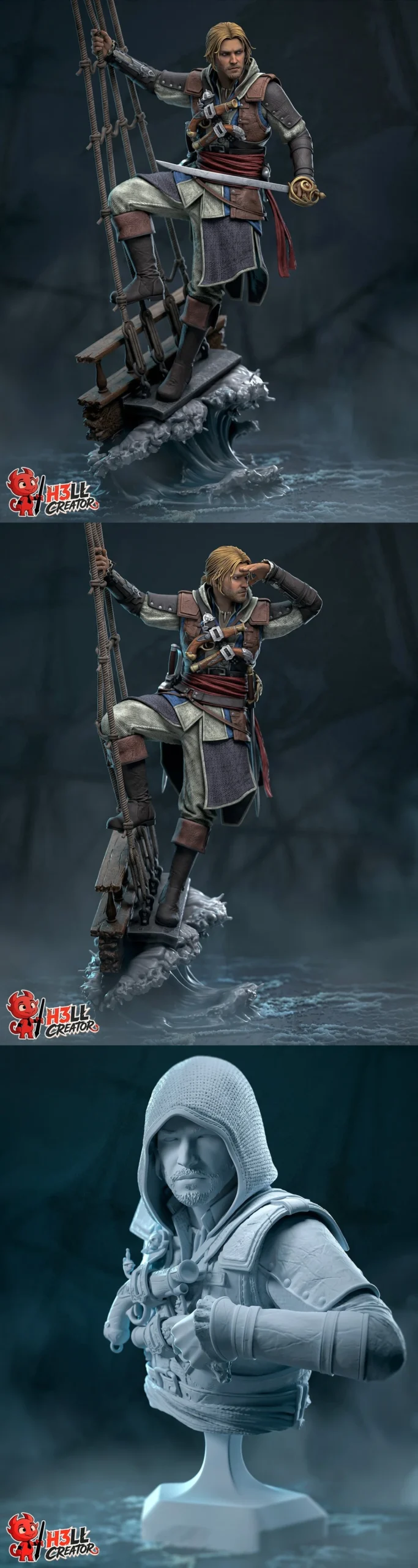 Edward Kenway — Assassin's Creed 3D printable STL model