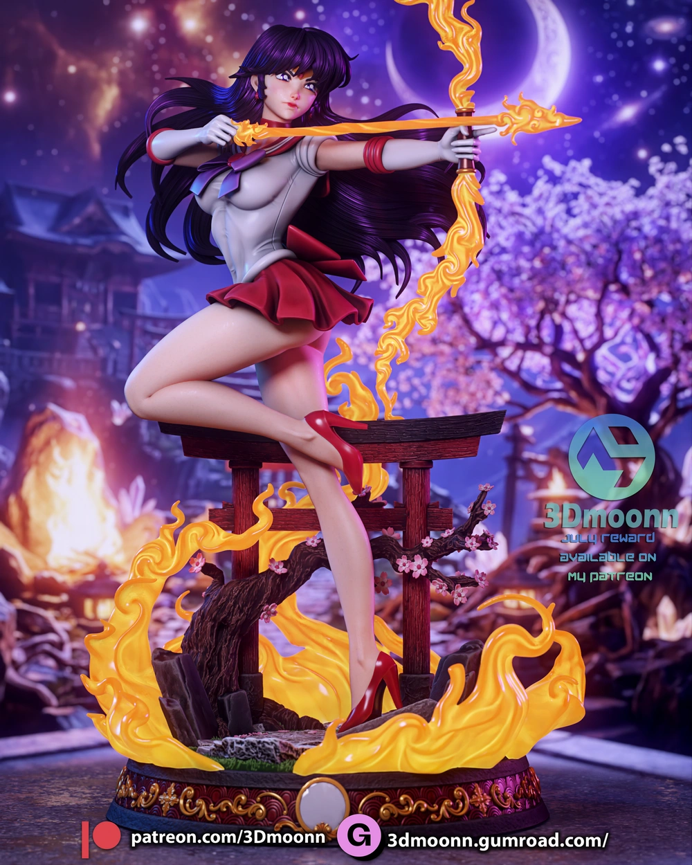Sailor Mars — Sailor Moon 3D printable STL model