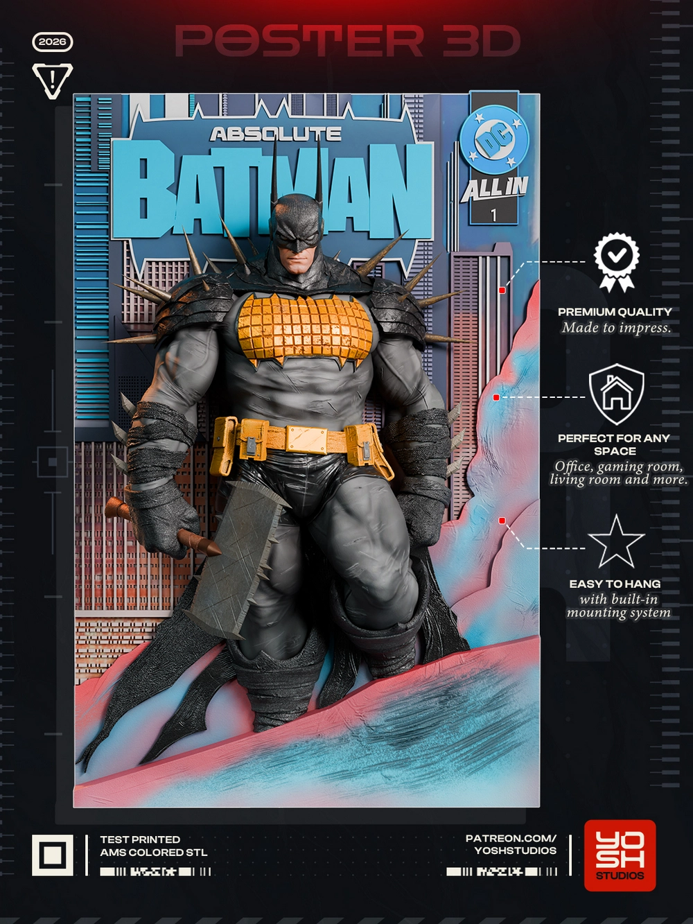 Absolute Batman Poster — DC Comics / Batman 3D printable STL model