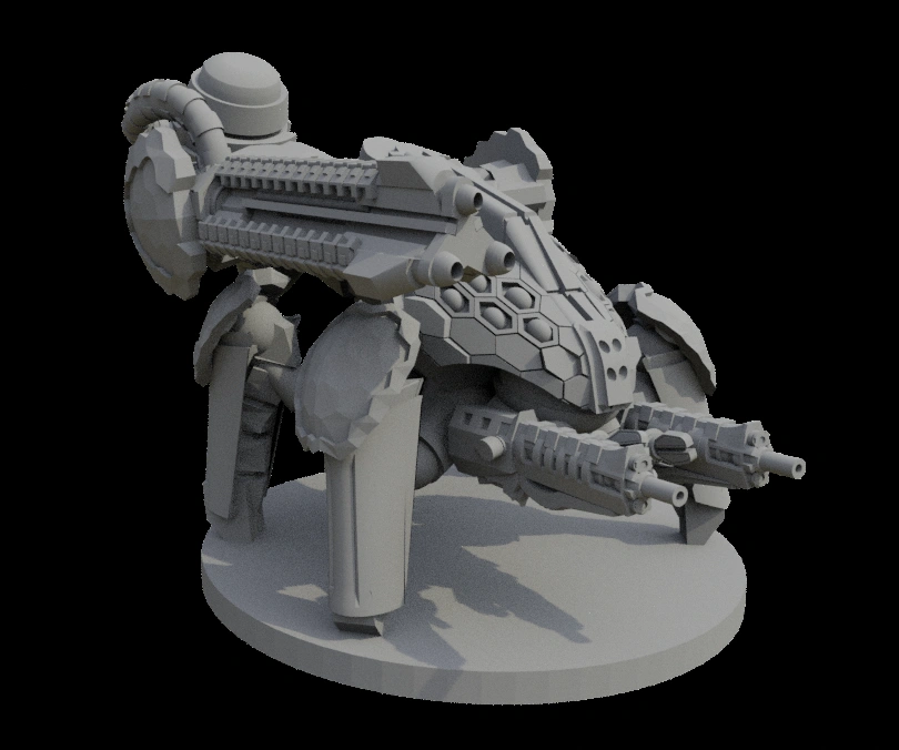 Aleph Daira Robot STL render Aleph Daira Robot 3D printable STL model