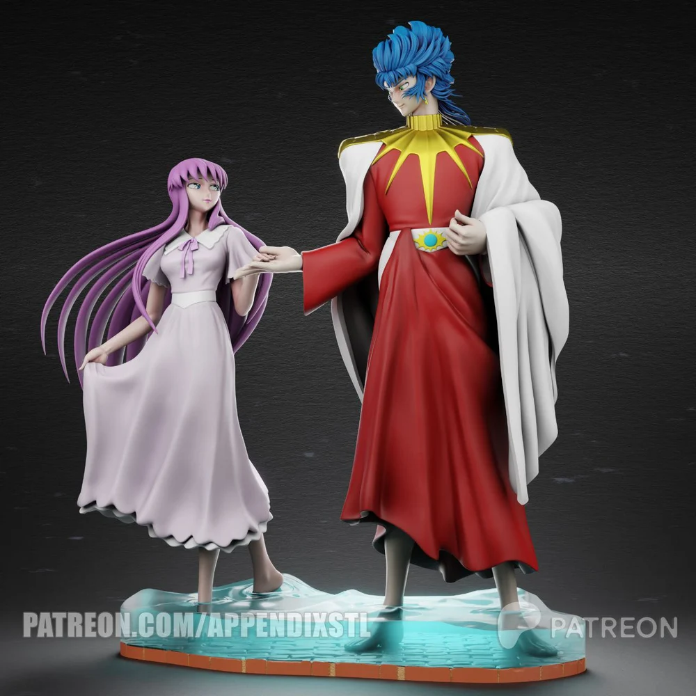 Abel & Athena Diorama — Saint Seiya 3D printable STL model