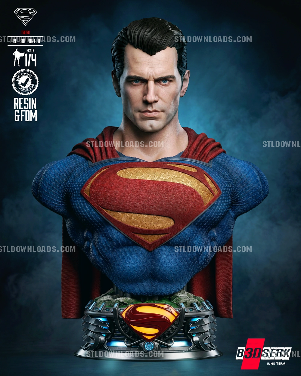 Superman Bust — DC Comics / Superman 3D printable STL model