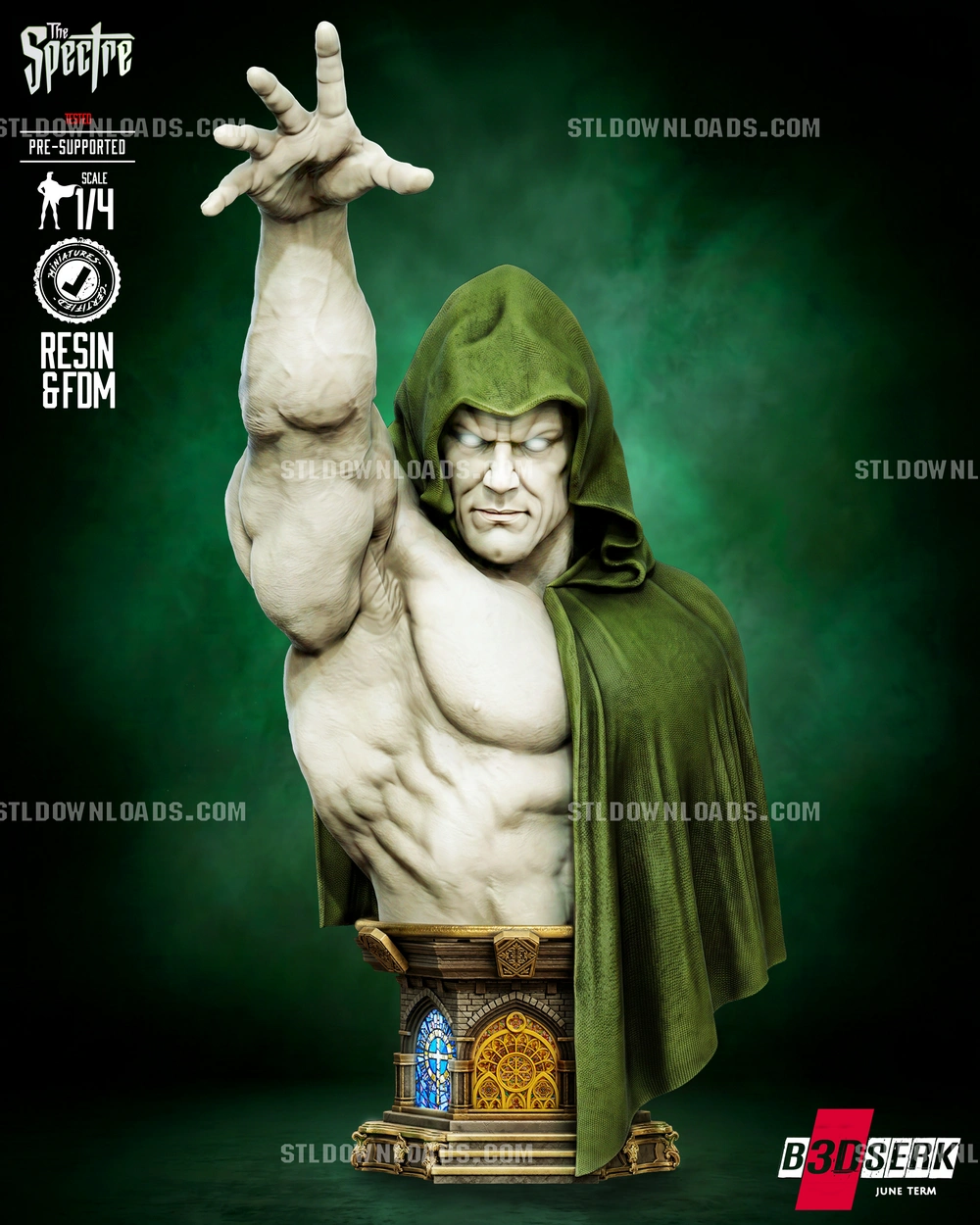 Spectre Kingdom Come Bust — DC Comics 3D printable STL model
