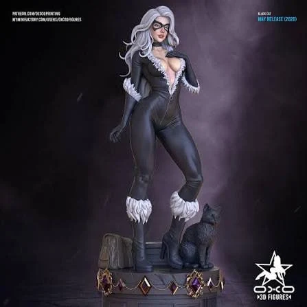 Black Cat — Marvel STL render Black Cat — Marvel 3D printable STL model