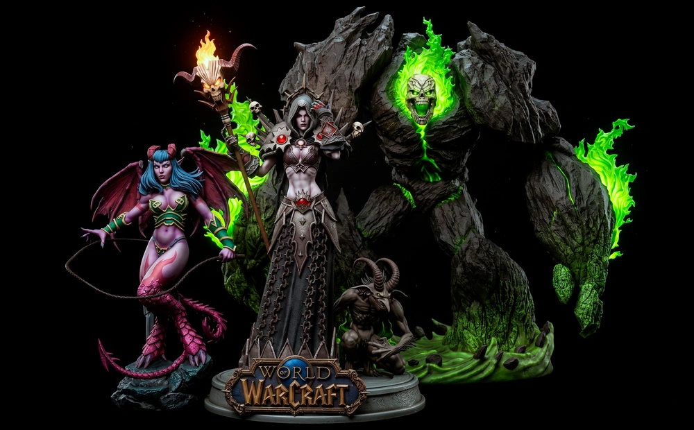 Warlock — World of Warcraft STL render Warlock — World of Warcraft 3D printable STL model