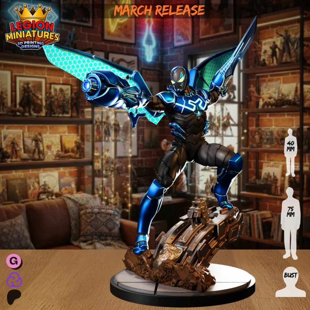 Blue Beetle — DC Comics 3D printable STL model