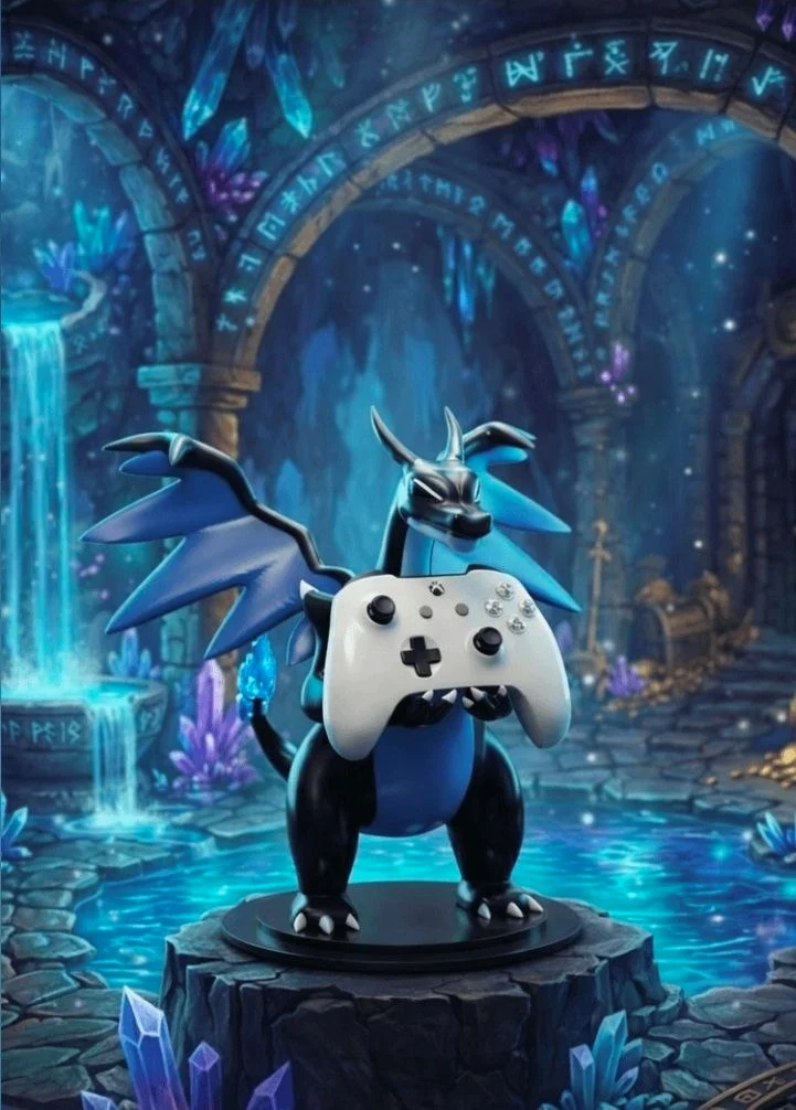 Blue Charizard Controller Holder — Pokémon / Utility 3D printable STL model