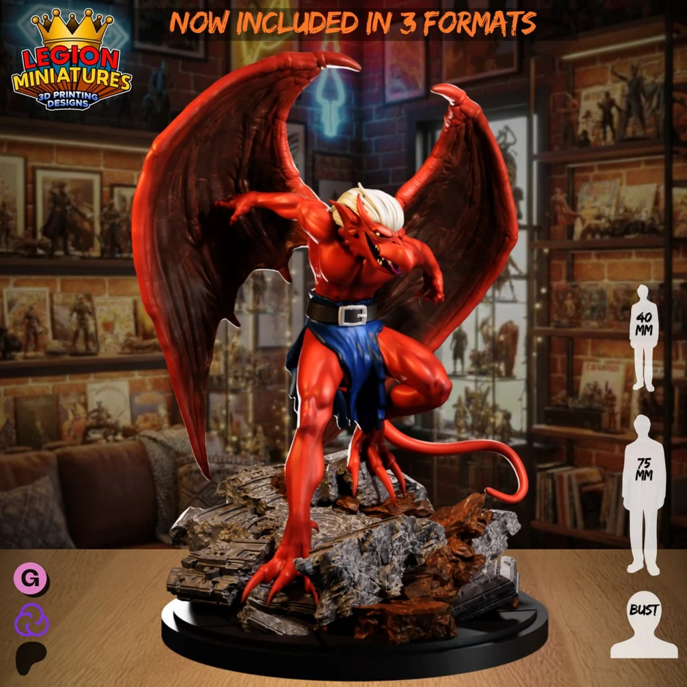 Brooklyn — Gargoyles STL render Brooklyn — Gargoyles 3D printable STL model