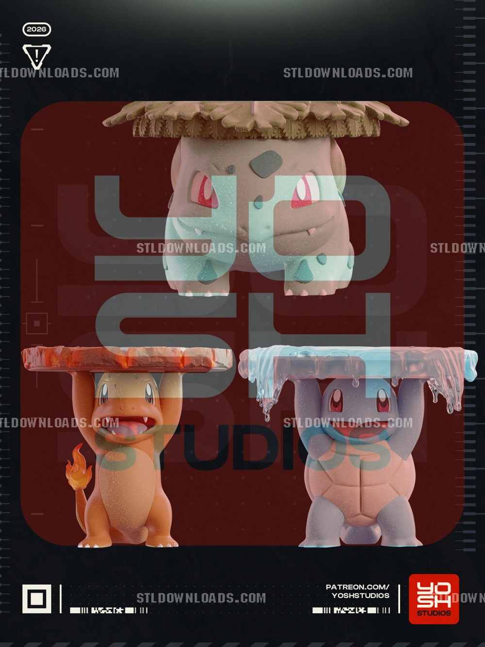 Bulbasaur Table — Pokémon / Utility 3D printable STL model