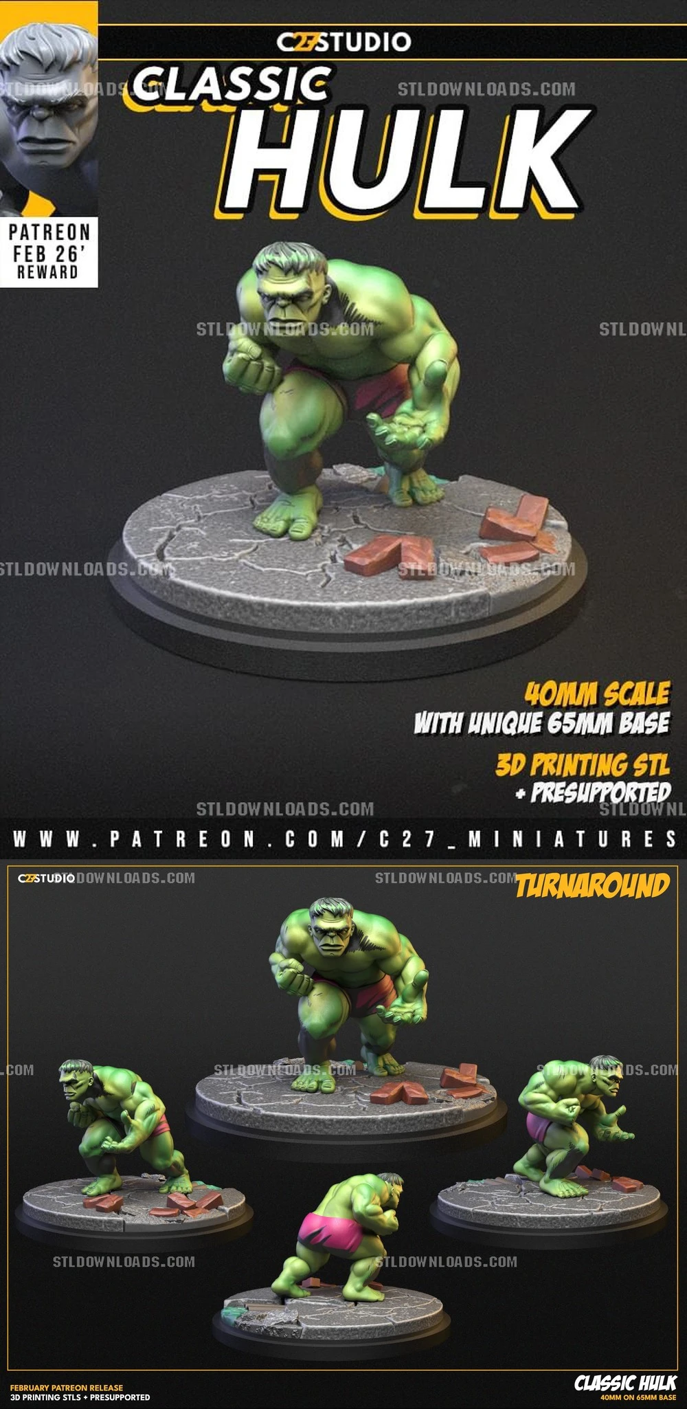 Hulk — Marvel 3D printable STL model