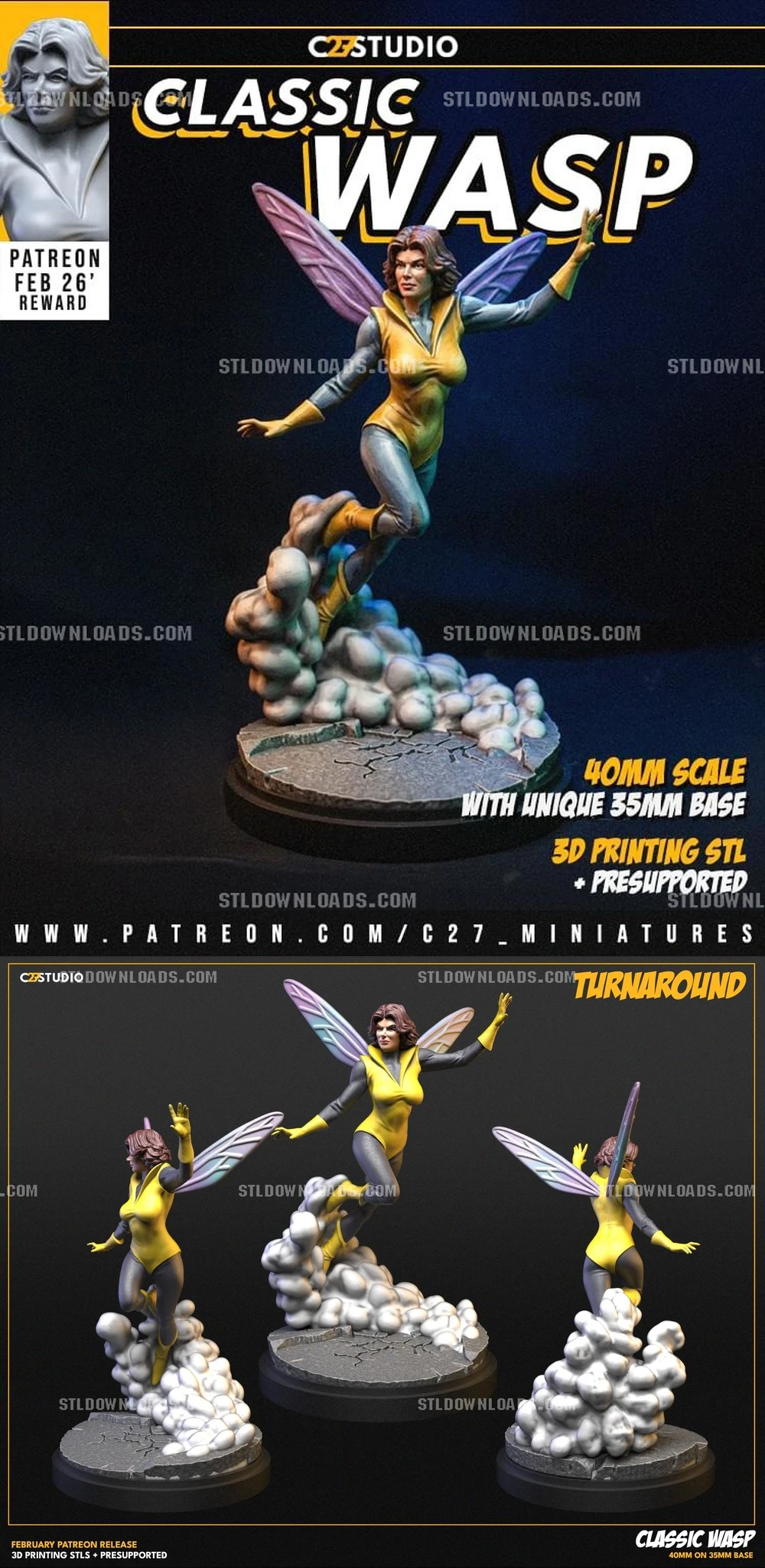 Wasp — Marvel 3D printable STL model