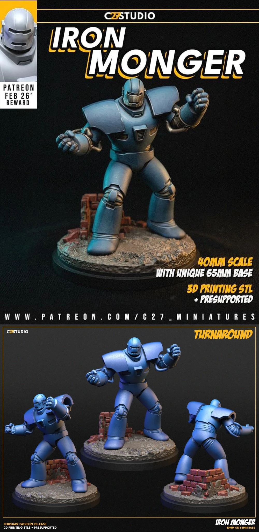 Iron Monger — Marvel 3D printable STL model