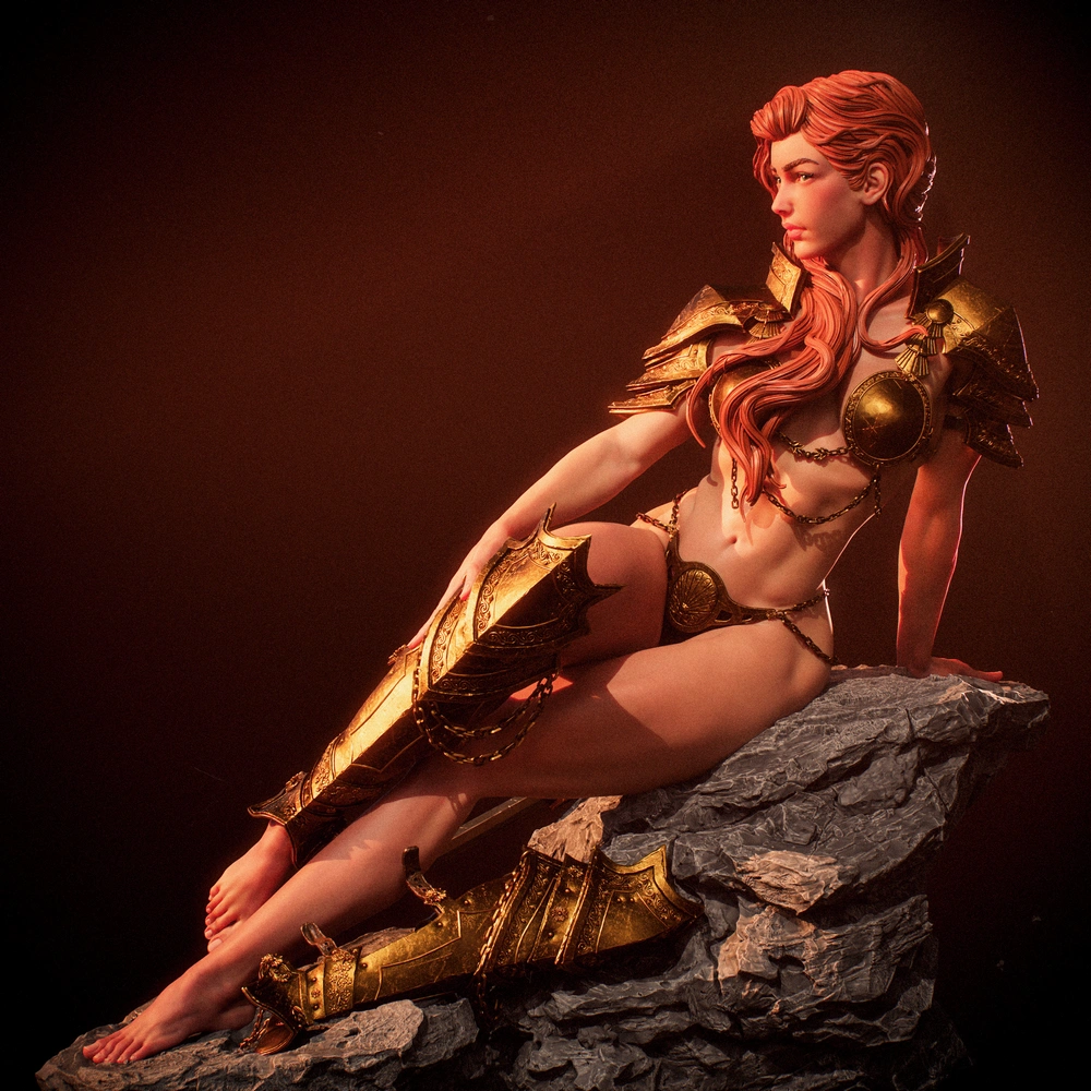 The Ember Queen — Fantasy STL render The Ember Queen — Fantasy 3D printable STL model