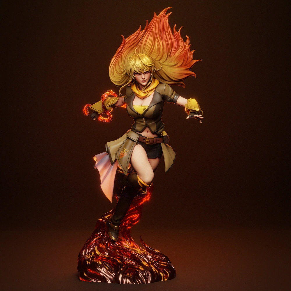 Yang Xiao Long — RWBY STL render Yang Xiao Long — RWBY 3D printable STL model