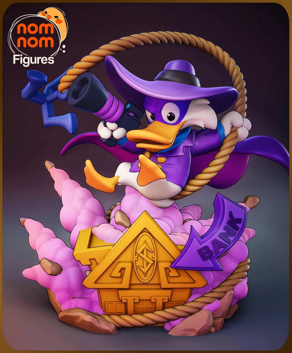 Chibi Darkwing Duck — Darkwing Duck STL render Chibi Darkwing Duck — Darkwing Duck 3D printable STL model