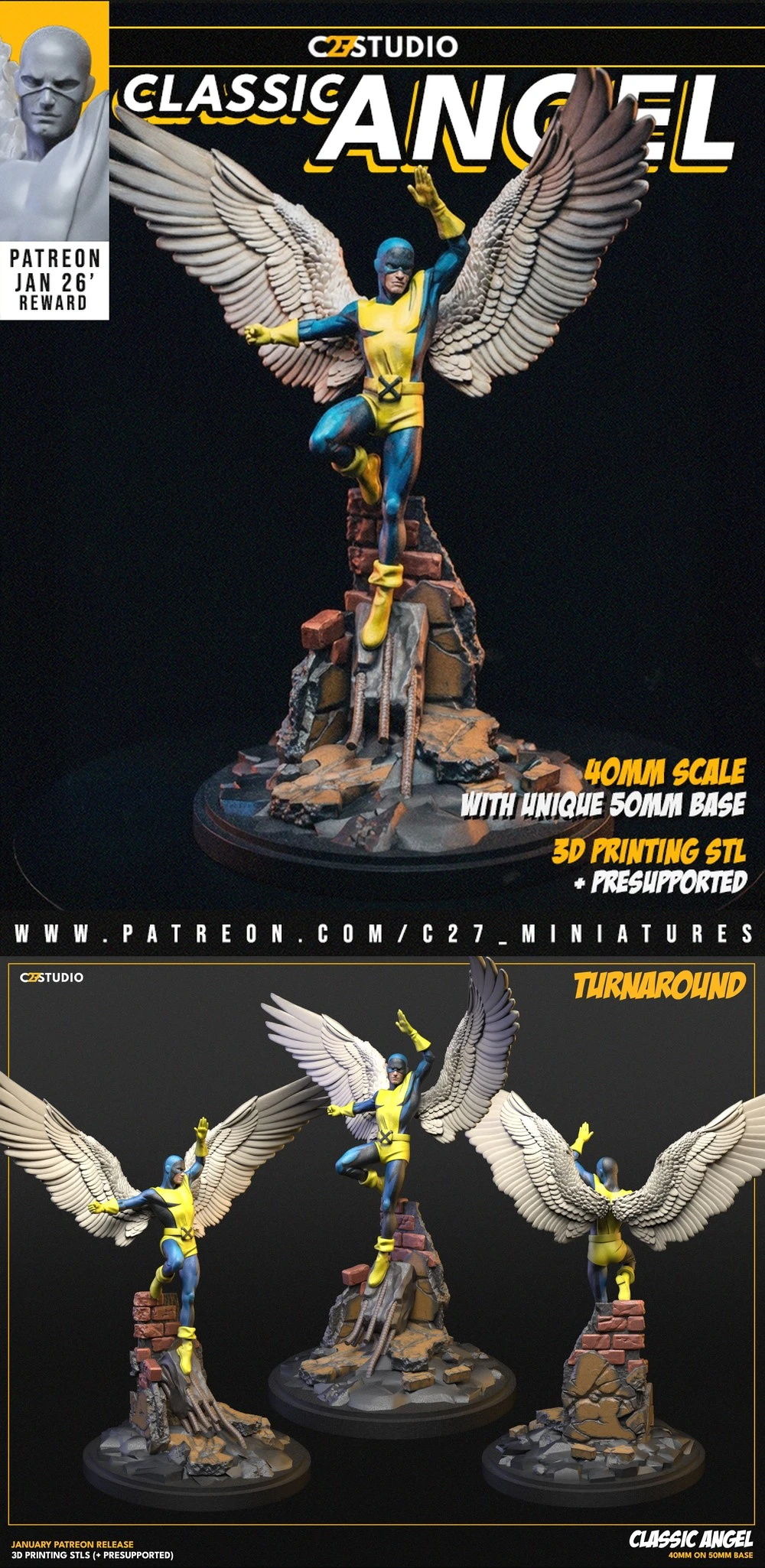 Angel — Marvel / X-Men 3D printable STL model
