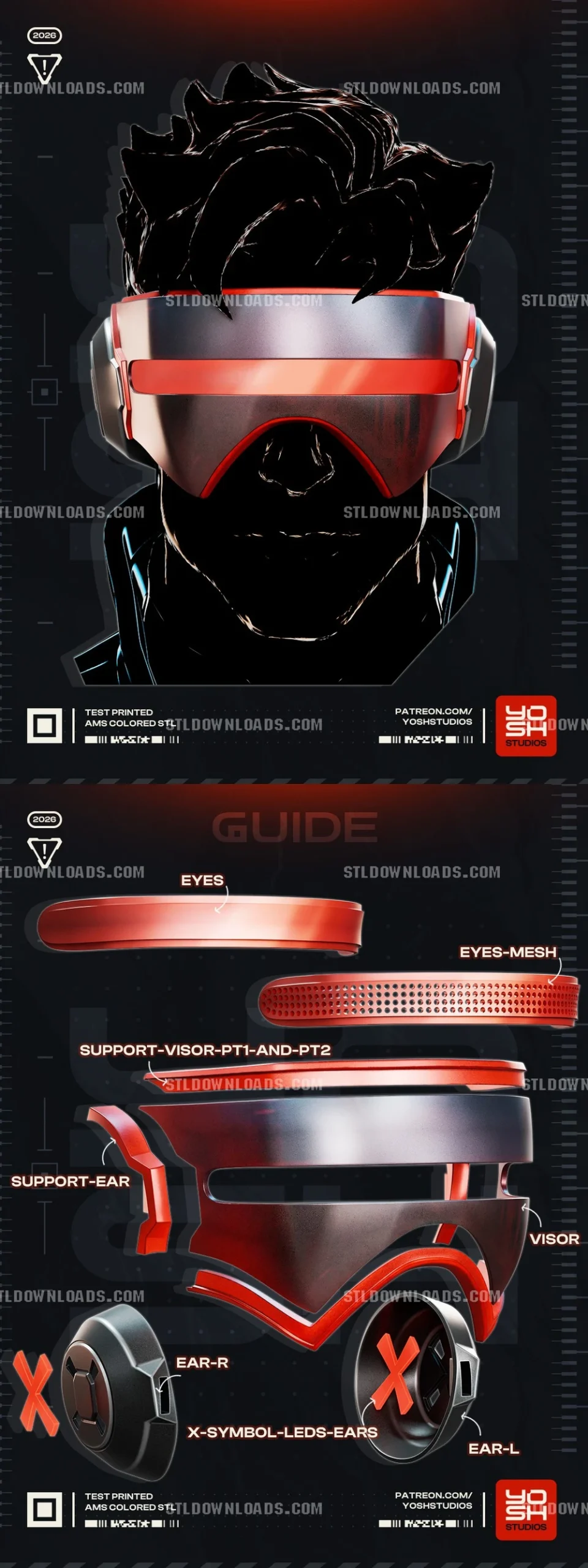 Cyclops Visor — Marvel / X-Men / Cosplay 3D printable STL model