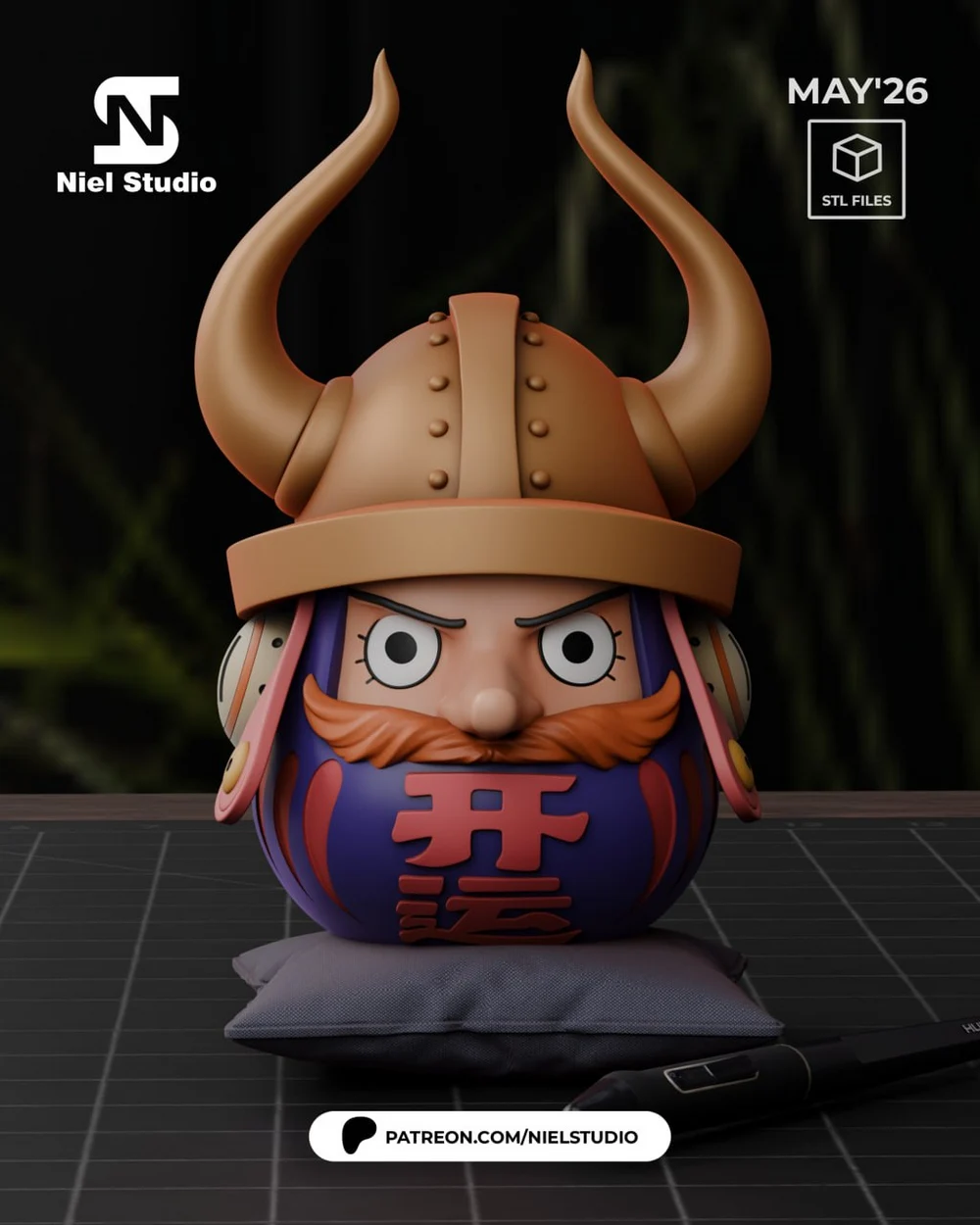 Daruma Usopp — One Piece 3D printable STL model