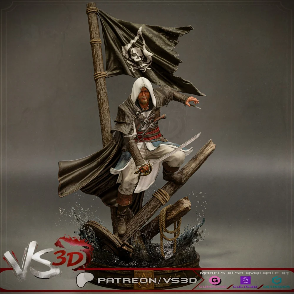 Edward Kenway — Assassin's Creed 3D printable STL model