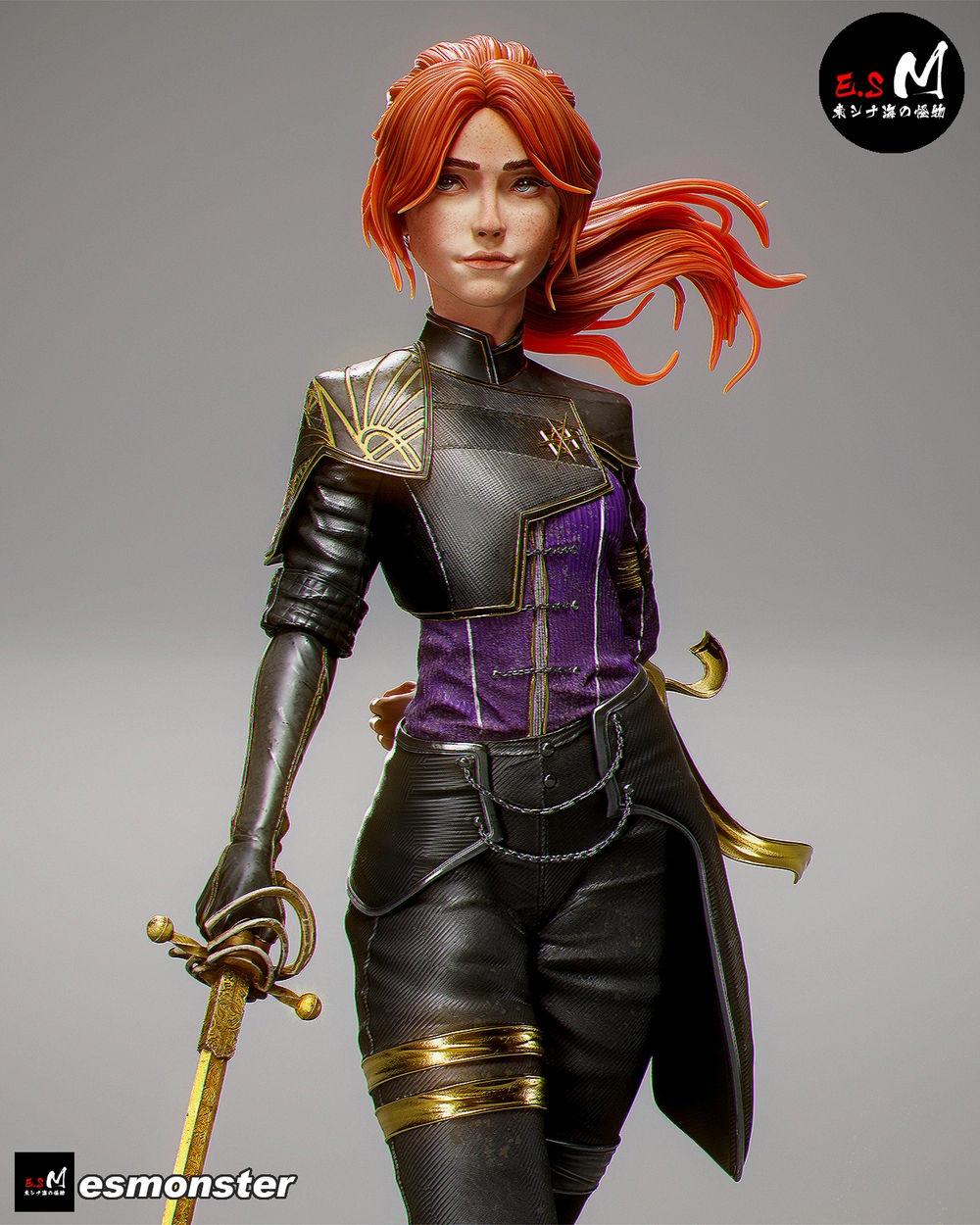 Maelle — Original Character STL render Maelle — Original Character 3D printable STL model