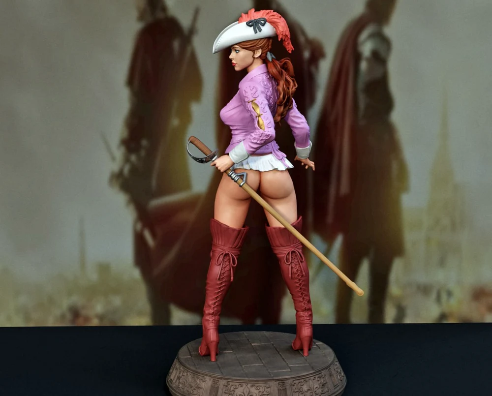 Musketeer Woman — Historical / Fantasy 3D printable STL model