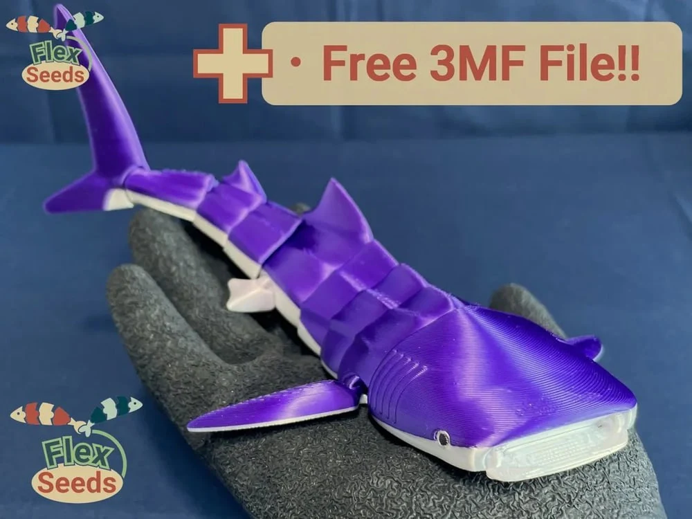 Flexi Whale Shark — Animals / Toy STL render Flexi Whale Shark — Animals / Toy 3D printable STL model