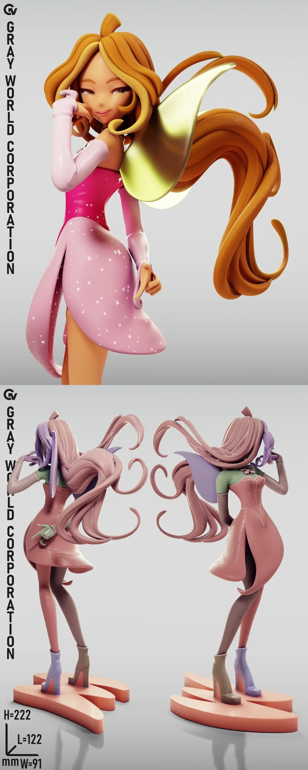 Flora Fairy Form 2 — Winx Club 3D printable STL model