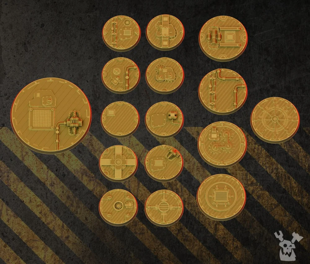Full Metal Bases Set — Warhammer 40,000 3D printable STL model