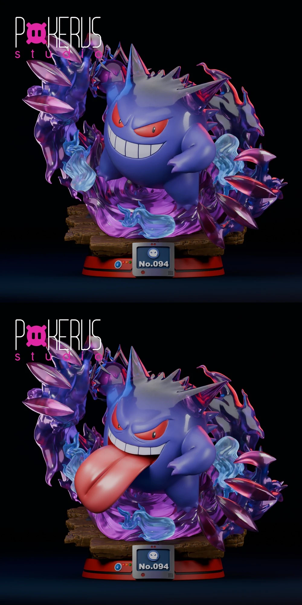 Gengar — Pokémon STL render Gengar — Pokémon 3D printable STL model