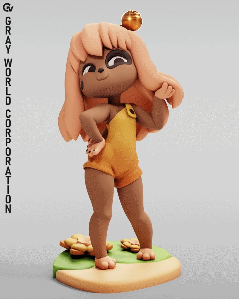 Lilotte — Krosmoz / Wakfu STL render Lilotte — Krosmoz / Wakfu 3D printable STL model