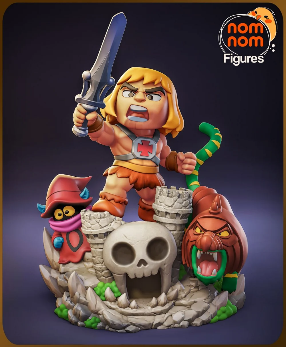 He-Man Chibi — Masters of the Universe 3D printable STL model