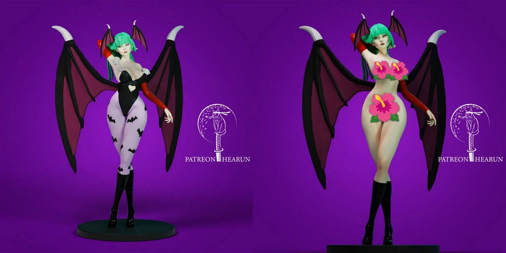 Morrigan Aensland — Darkstalkers STL render Morrigan Aensland — Darkstalkers 3D printable STL model