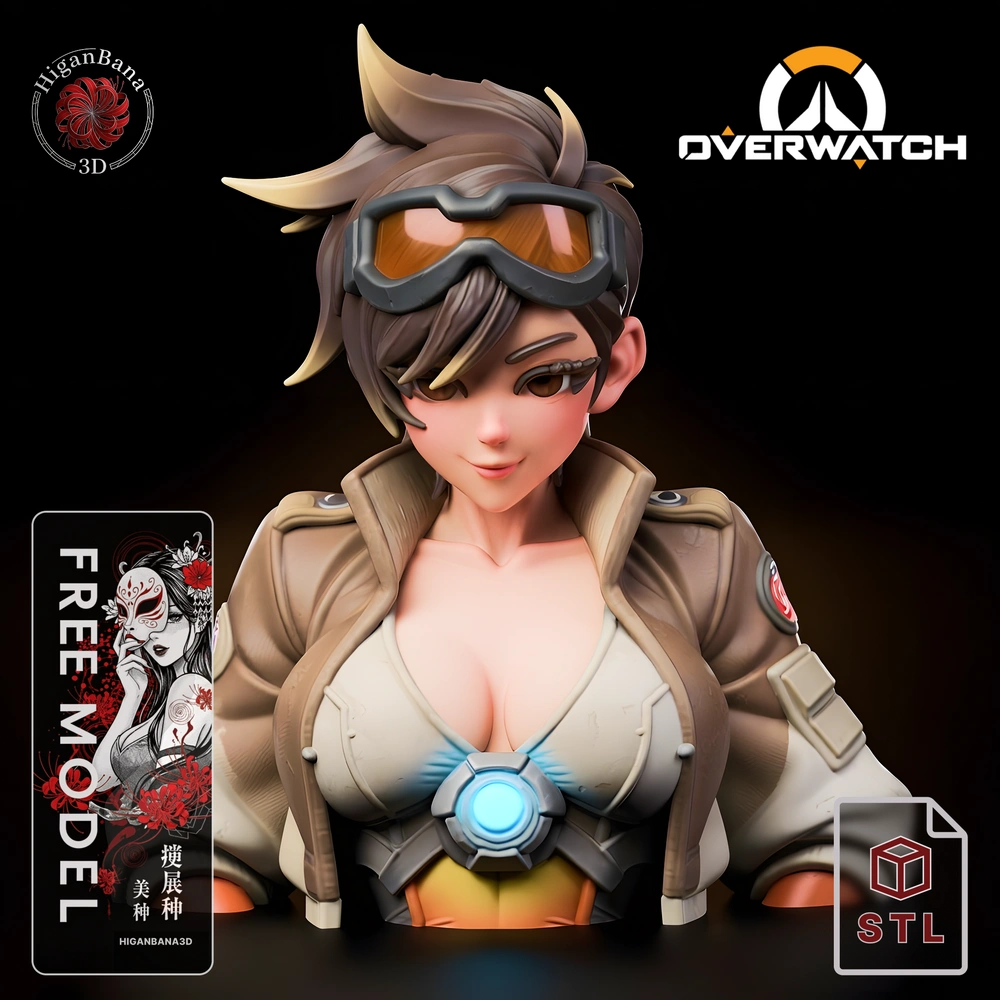 Tracer Open Jacket — Overwatch 3D printable STL model