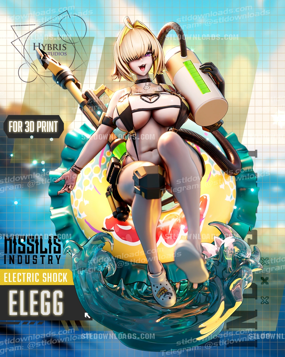 Elegg — Goddess of Victory: Nikke STL render Elegg — Goddess of Victory: Nikke 3D printable STL model