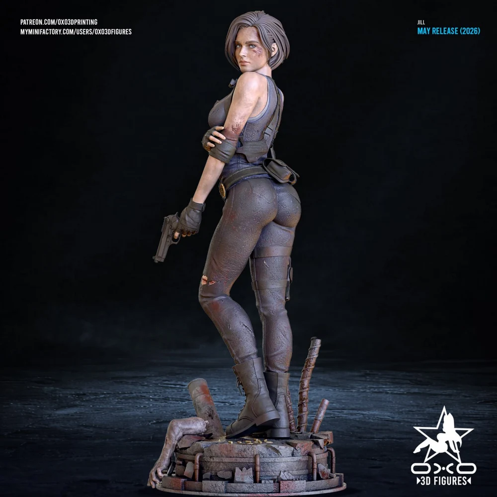 Jill Valentine — Resident Evil STL render Jill Valentine — Resident Evil 3D printable STL model