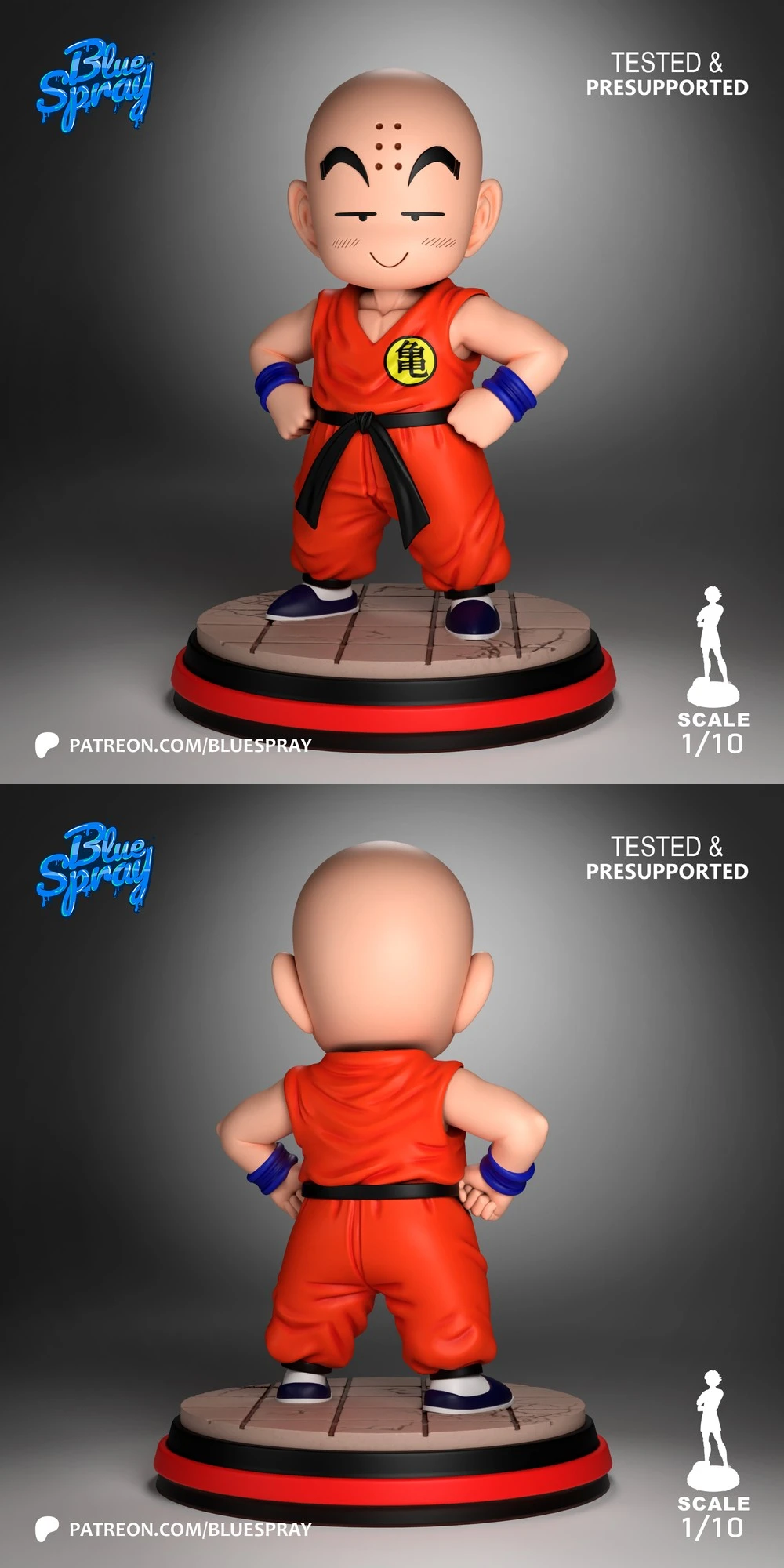 Kid Krillin — Dragon Ball Z 3D printable STL model