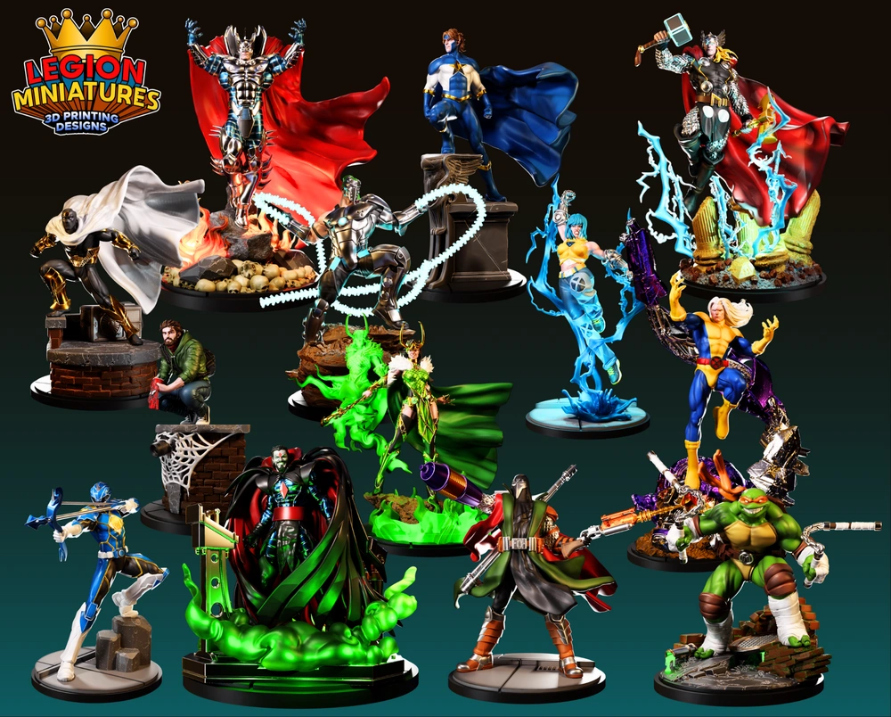 Legion Miniatures Pack 57m — Sci-Fi / Tabletop 3D printable STL model