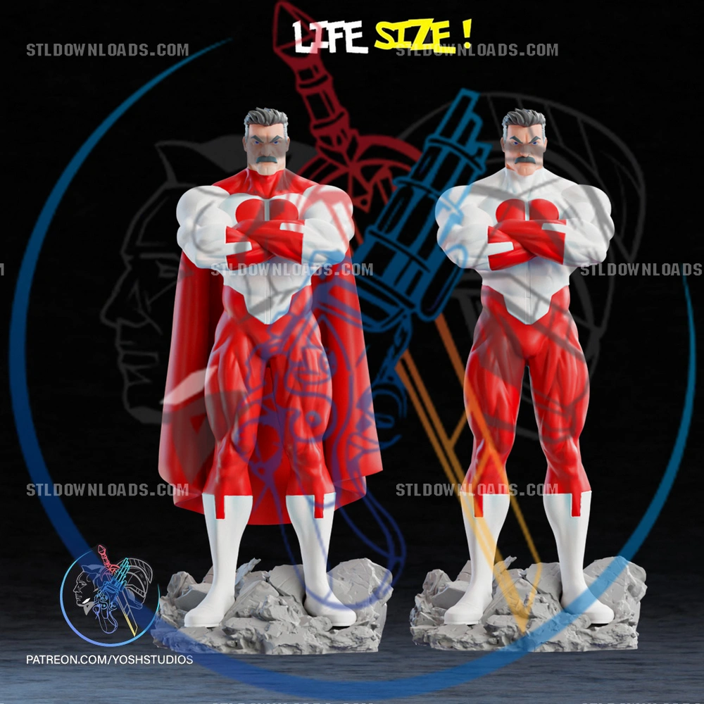 Omni-Man Statue — Invincible STL render Omni-Man Statue — Invincible 3D printable STL model