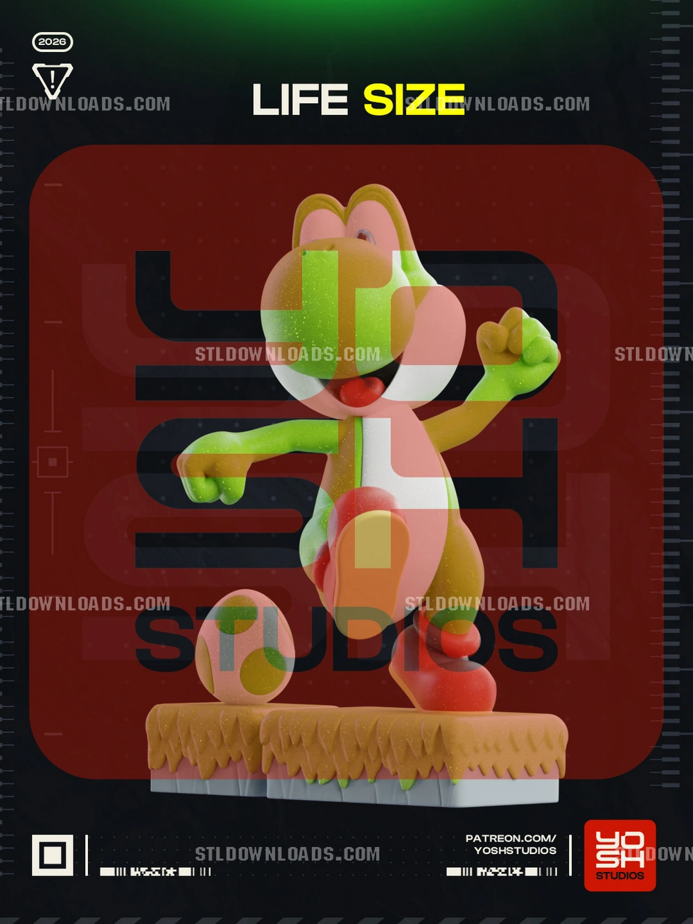 Yoshi ver2 — Super Mario 3D printable STL model