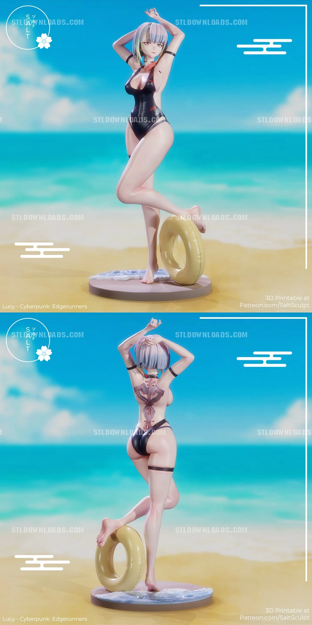Lucy — Cyberpunk: Edgerunners STL render Lucy — Cyberpunk: Edgerunners 3D printable STL model
