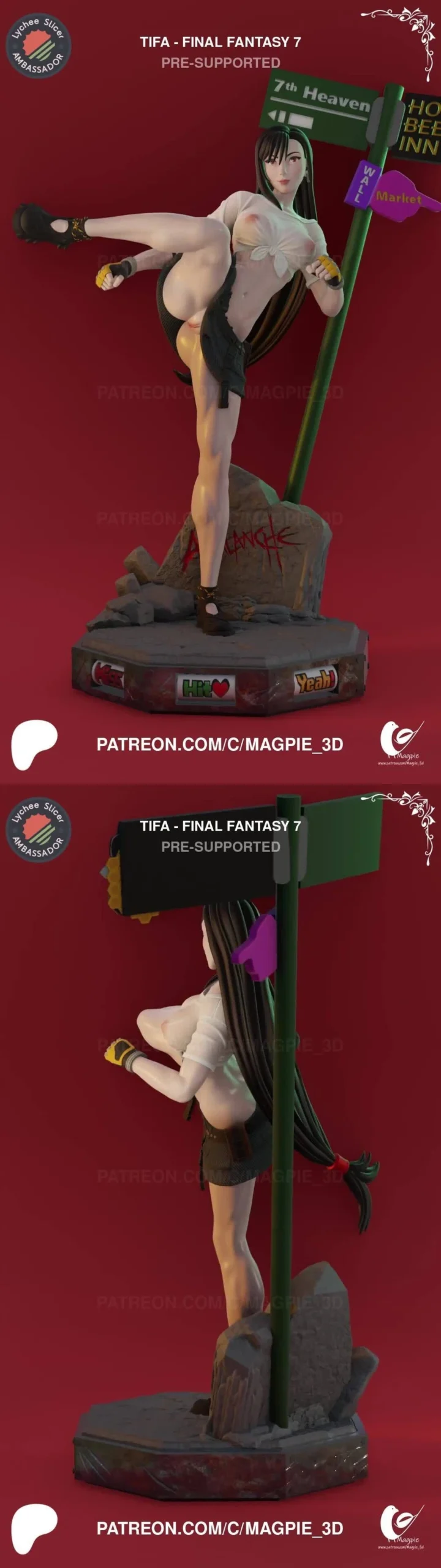Tifa — Final Fantasy VII 3D printable STL model