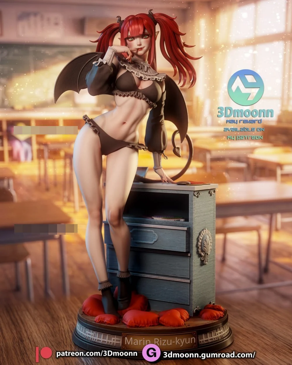 Marin Kitagawa Spider-Man — My Dress-Up Darling STL render Marin Kitagawa Spider-Man — My Dress-Up Darling 3D printable STL model