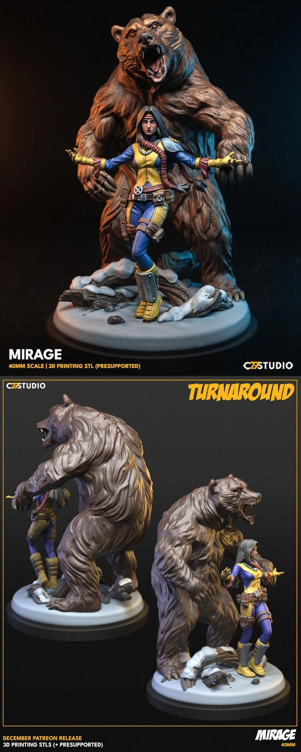 Mirage & Bear — Marvel 3D printable STL model