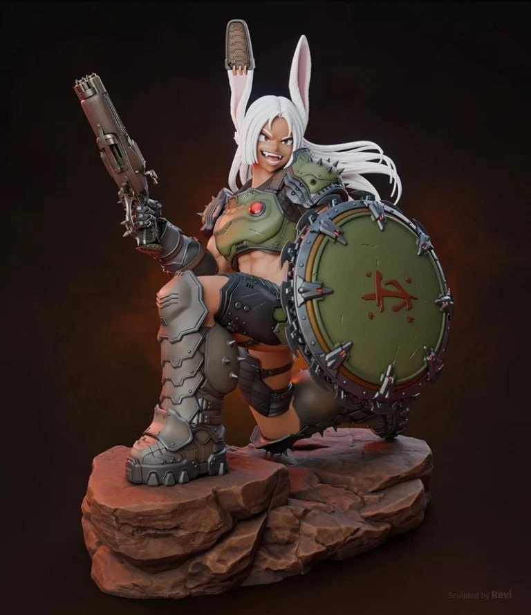 Mirko Doom Slayer STL render Mirko Doom Slayer 3D printable STL model