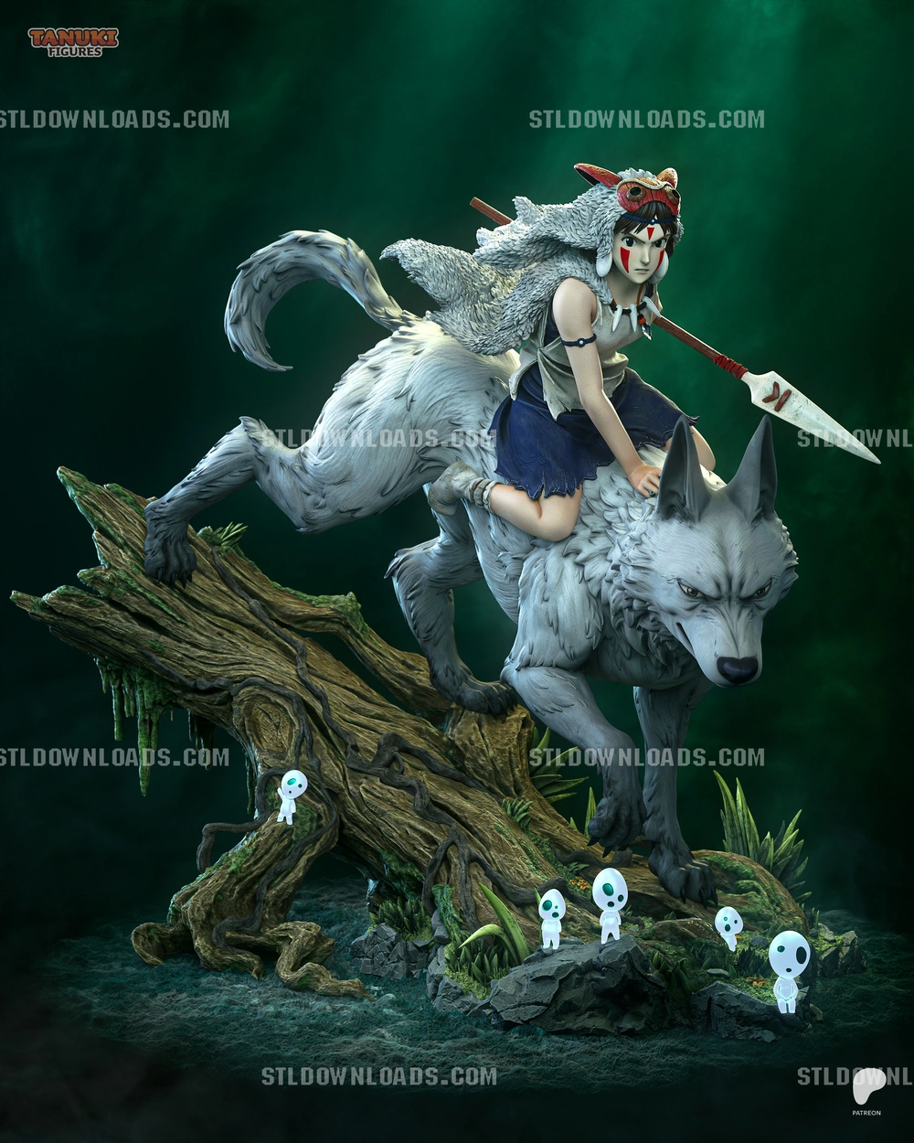 Princess Mononoke — Princess Mononoke 3D printable STL model
