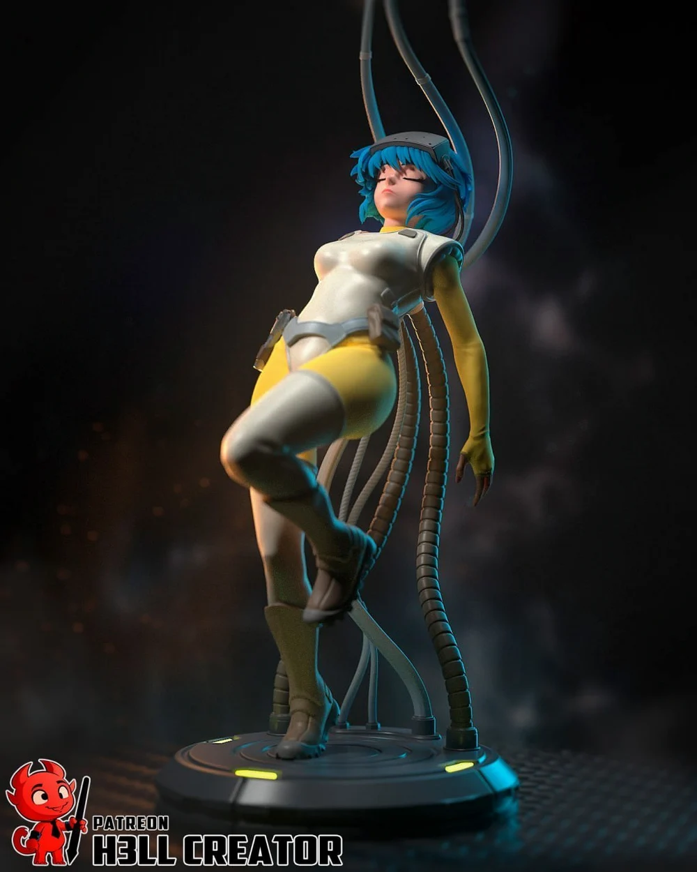 Motoko Kusanagi — Ghost in the Shell STL render Motoko Kusanagi — Ghost in the Shell 3D printable STL model