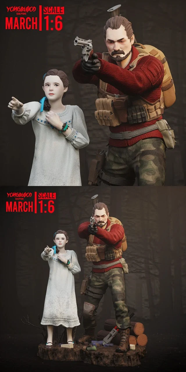 Natalia Korda & Barry Burton — Resident Evil 3D printable STL model