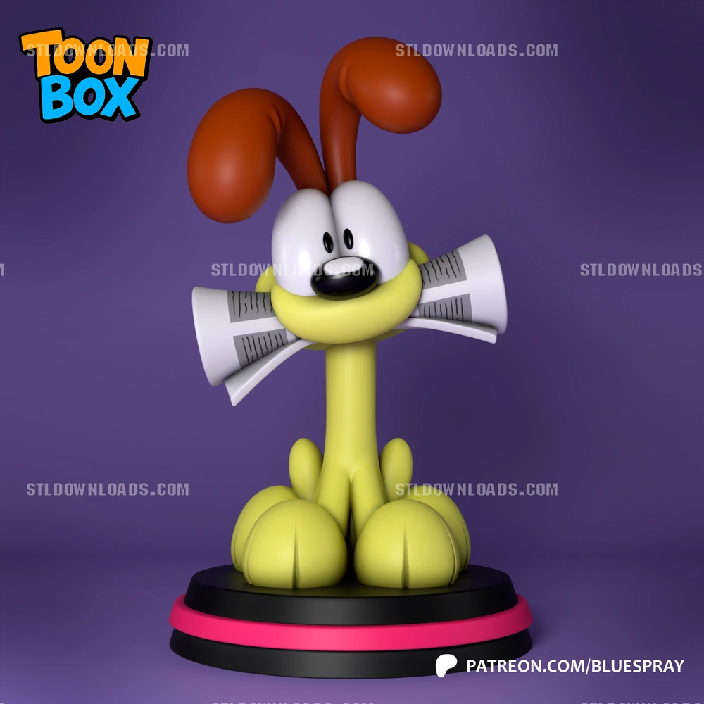 Odie — Garfield STL render Odie — Garfield 3D printable STL model