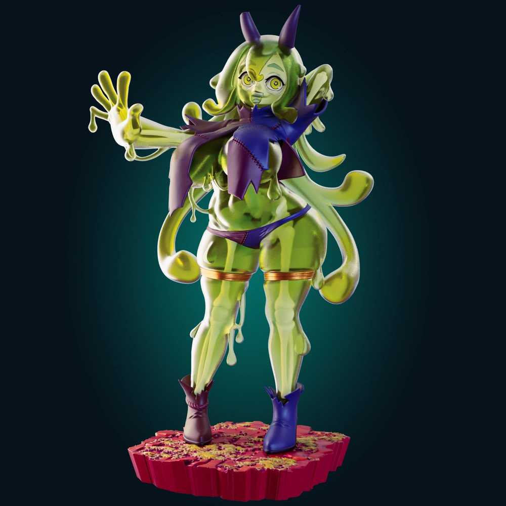 Skeleton Slime Girl — Fantasy / Original Character STL render Skeleton Slime Girl — Fantasy / Original Character 3D printable STL model